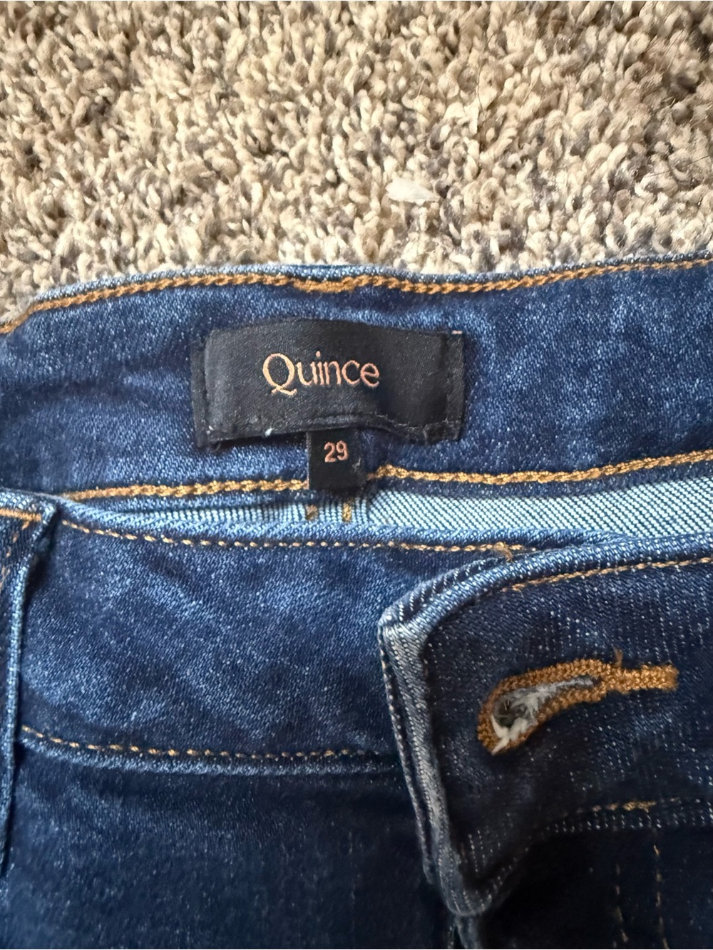 Quince Women's Jeans in Dark Blue - Picture 3 of 3